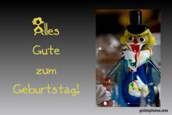 Glückwunschkarte Geburtstag Clown