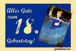 Karte zum 18. Geburtstag Barbie Puppe