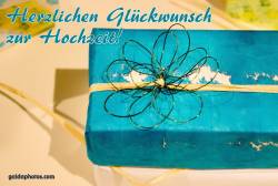 Hochzeitskarte Geschenk türkis