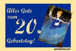 Karte zum 20. Geburtstag Barbie Puppe