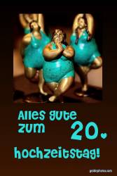 Karte 20. Hochzeitstag Tänzerin