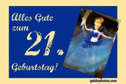 21. Geburtstag Karte Barbie Puppe