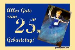 Karte 25. Geburtstag Barbie Puppe