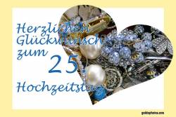 25 Hochzeitstag Karten Herz Schmuck