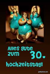 Karte 30. Hochzeitstag Tänzerin