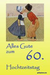 Grußkarte 60. Hochzeitstag Kuss Holland