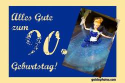 90. Geburtstagskarte Barbie