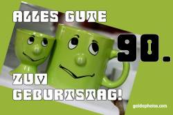 90. Geburtstagskarte Augenrollen