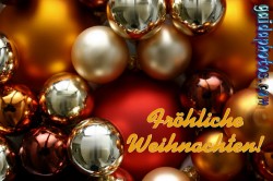 Frohe Weihnachten Karte, Weihnachtskugeln