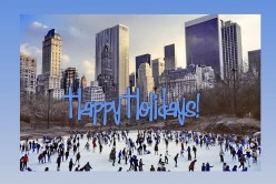 "Happy Holidays" New York Central Park