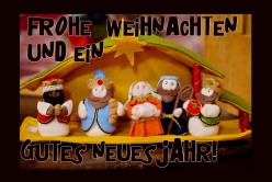 "Frohe Weihnachten" Weihnachtskrippe