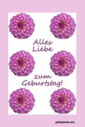 Geburtstagskarte, Liebe, Dahlie, Pink