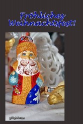 Weihnachtskarte mit Weihnachtsmann